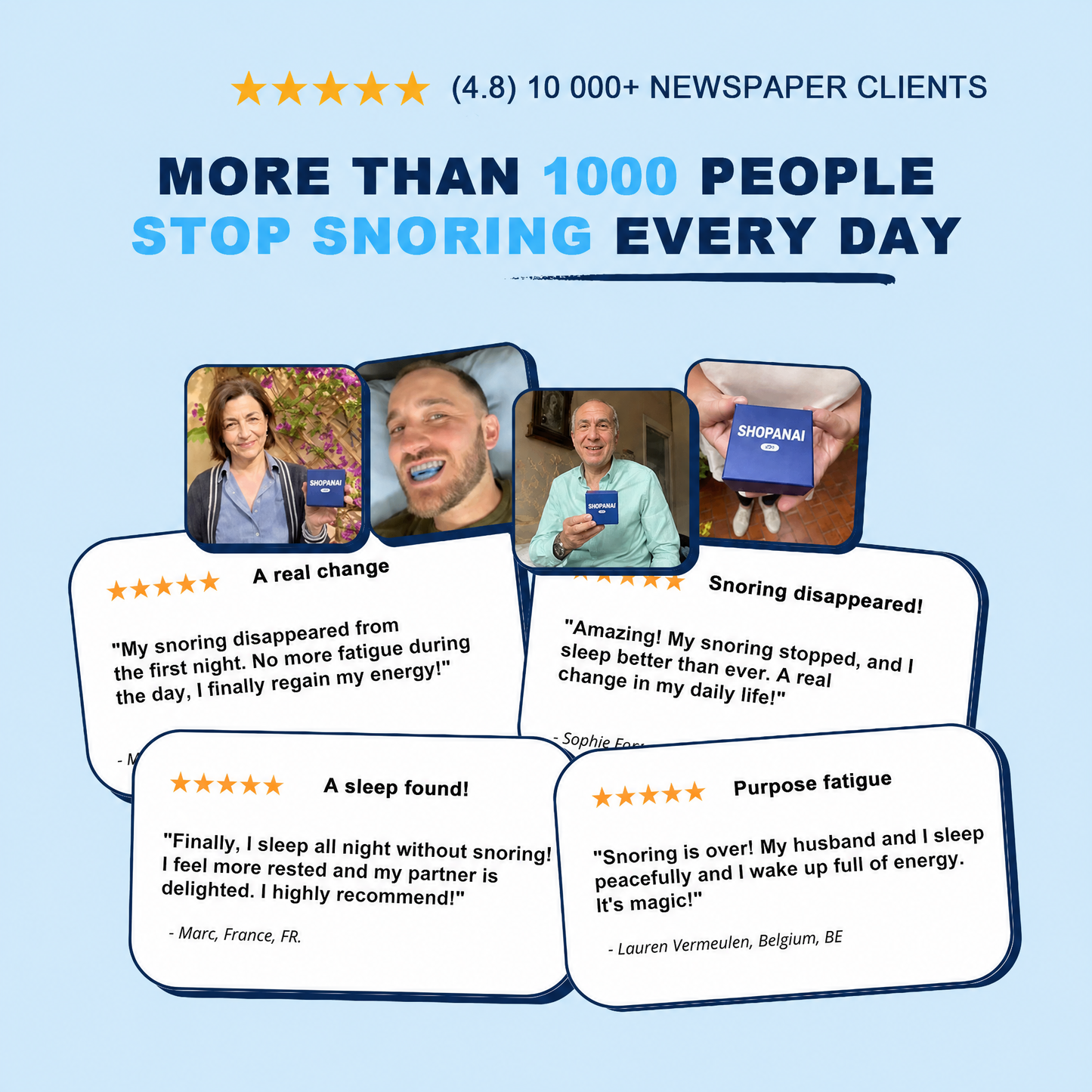 SHOPANAI™  Professional intelligent anti-snoring device