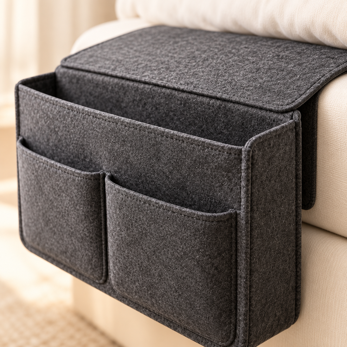Felt Bedside Organizer — construction detail